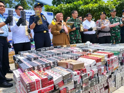 799.440 Batang Rokok dan Miras Ilegal berinilai Rp 1,16 Miliar Dimusnahkan Bea Cukai Sampit