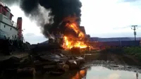 Polisi Libatkan Labfor untuk Tangani Kasus Terbakarnya Kapal Tugboat Batara VII di Dermaga PT NDS
