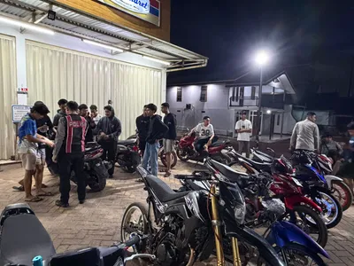 Polisi Tertibkan Balapan Liar Di Jalan Poros Parenggean, 27 Unit Motor Diamankan