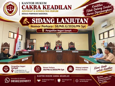 Tim Cakra Keadilan Kecewa, PT SDN dan Koperasi Harapan Bersama Mangkir pada Sidang Kedua di PN Sampit